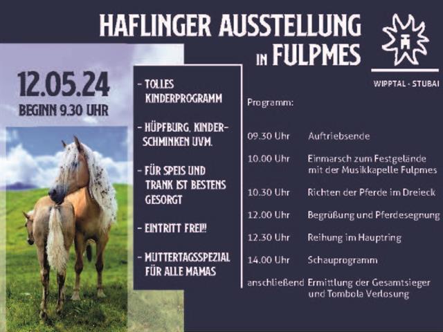 Haflinger Ausstellung in Fulpmes